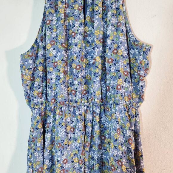 Francesca's Miami Blue Floral Mini Dress NWT Size Medium Wedding Guest Dress - Picture 6 of 11